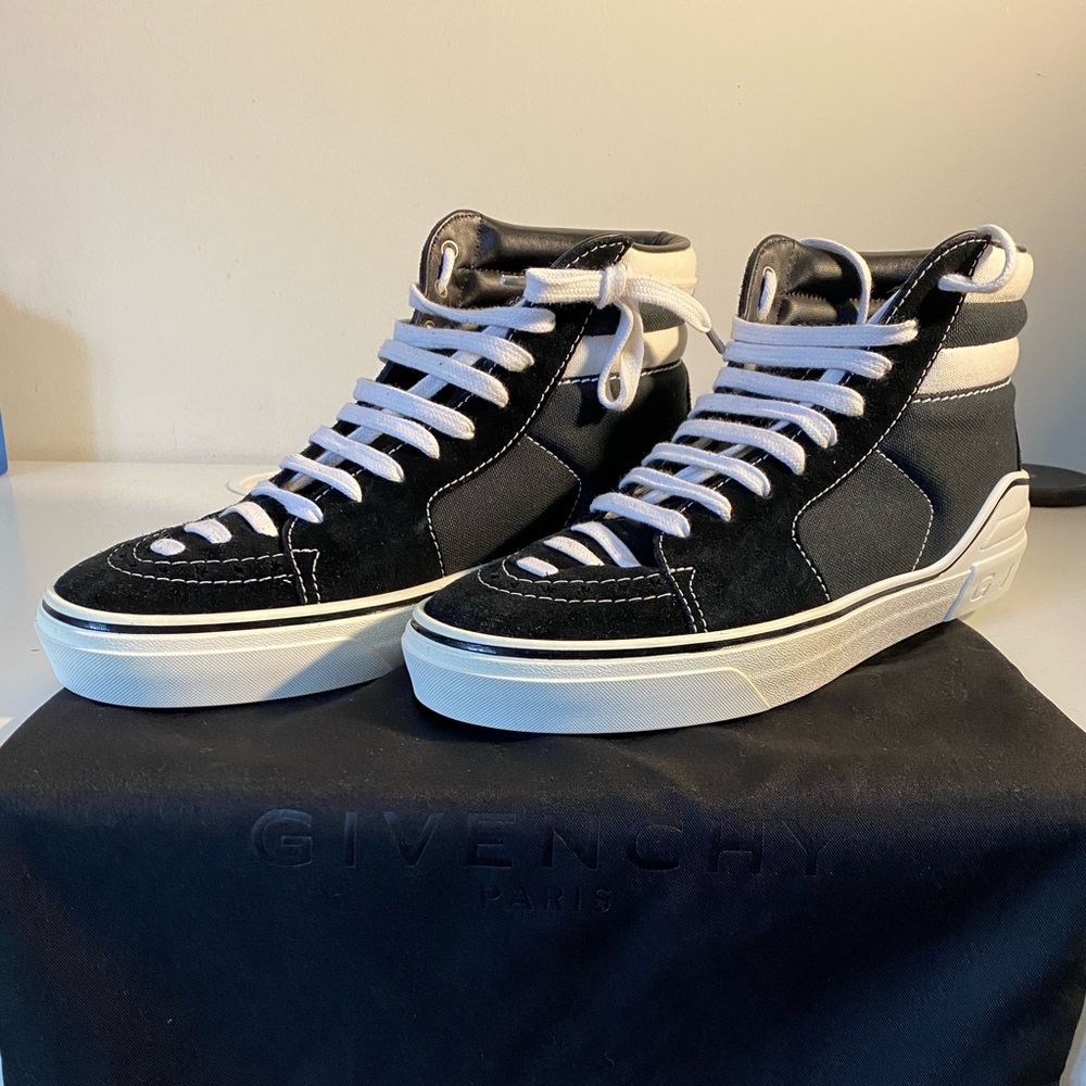 Givenchy Black & White Skate Hi Top Sneakers